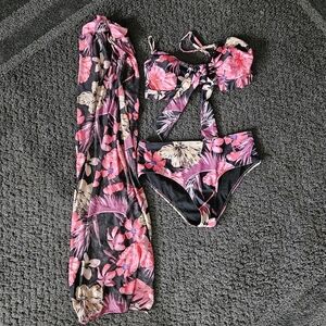 Shein bikini swimsuit bathing suit 3 Piece adjustable straps